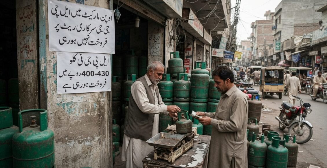 اوپن مارکیٹ میں ایل پی کی سرکاری نرخنامے پر فروخت ممکن نہ ہوسکی
