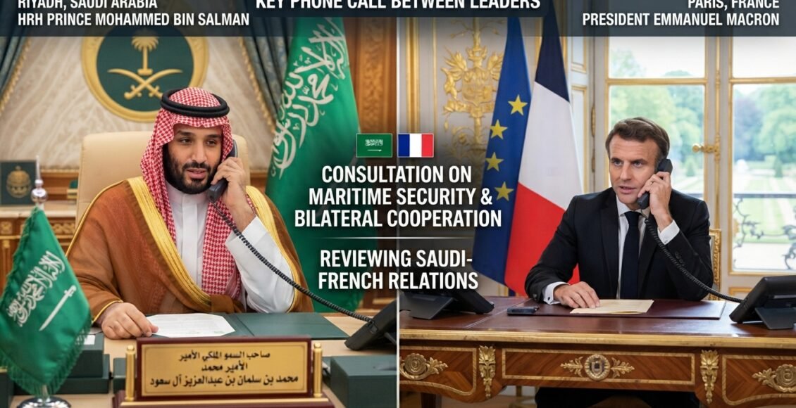 محمد بن سلمان اور میکرون کا اہم ٹیلیفونک رابطہ، بحری سلامتی اور دو طرفہ تعاون پر مشاورت