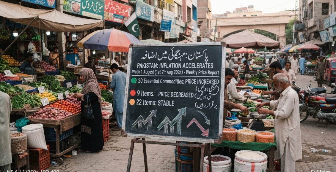اگست کے پہلے ہفتے ہی مہنگائی کی رفتار میں اضافہ، 20 اشیائے ضروریہ کی قیمتیں بڑھ گئیں