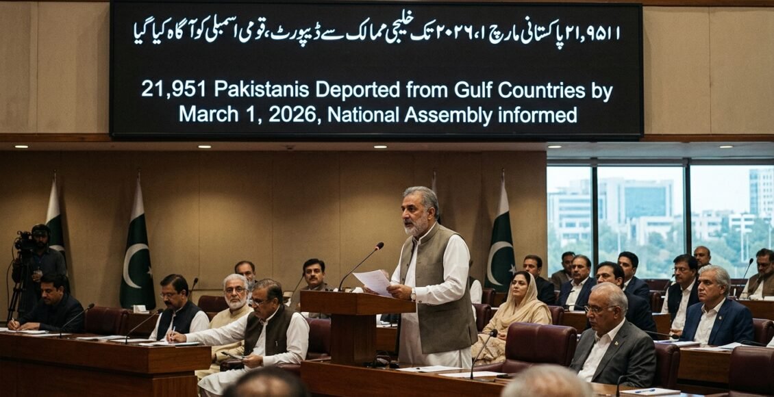 خلیجی ممالک سے یکم مارچ 2026 تک 21 ہزار 951 پاکستانی ڈی پورٹ ہوئے، قومی اسمبلی کو آگاہی
