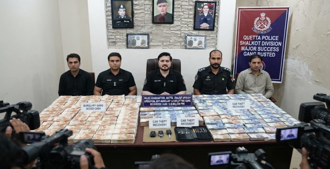 کوئٹہ، تھانہ شالکوٹ پولیس کی بڑی کارروائیاں، نقب زن گینگ اور کار چوری کا مفرور ملزم گرفتار
