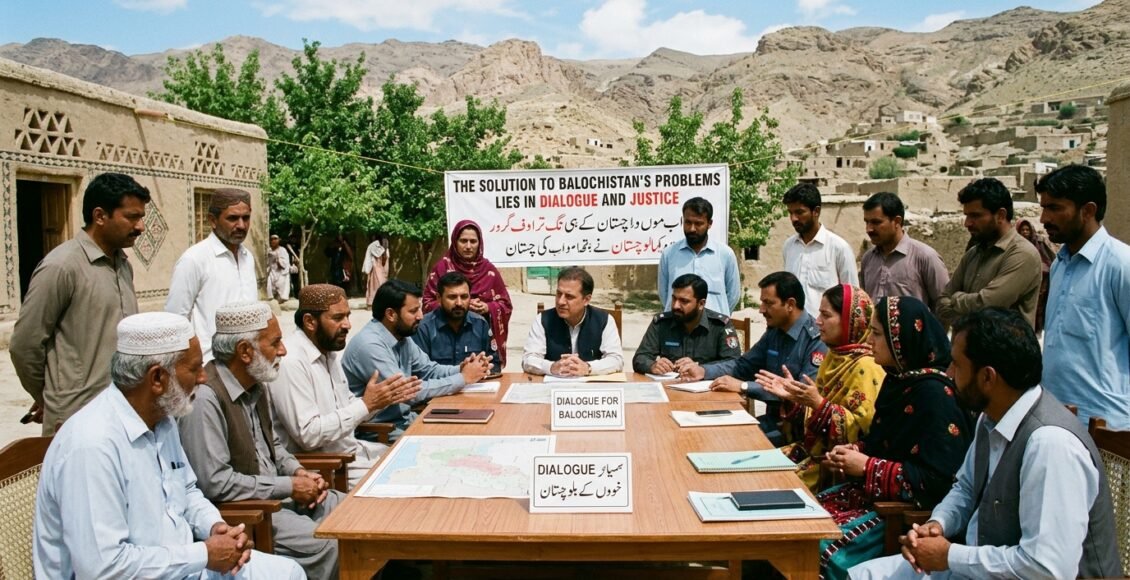 بلوچستان کے مسائل کا حل مکالمے اور انصاف میں ہے