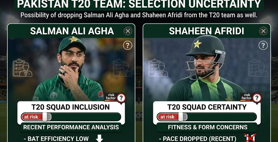 سلمان علی غا اور شاہین فریدی کو ٹی ٹوئنٹی ٹیم سے بھی نکالے جانے کا امکان