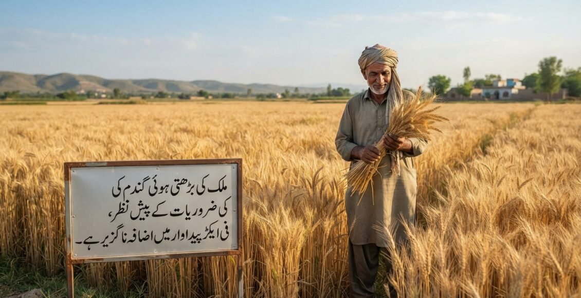 ملک میں گندم کی بڑھتی ہوئی ضروریات کے پیش نظر اس کی فی ایکڑ پیداوار میں اضافہ ناگزیر