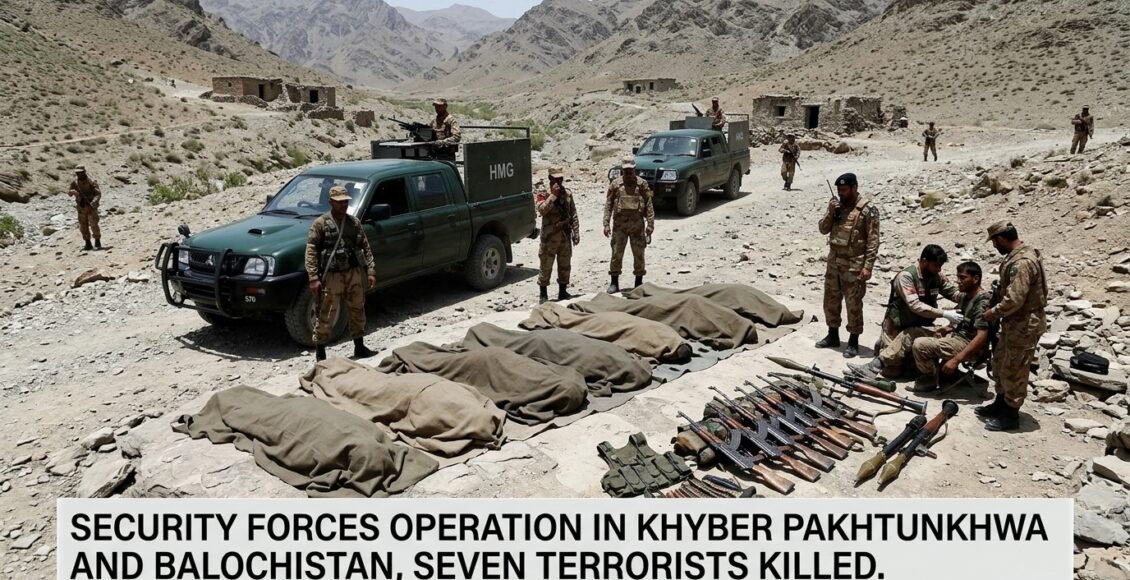 خیبر پختونخوا اور بلوچستان میں سکیورٹی فورسز کی کارروائی، سات دہشت گرد ہلاک