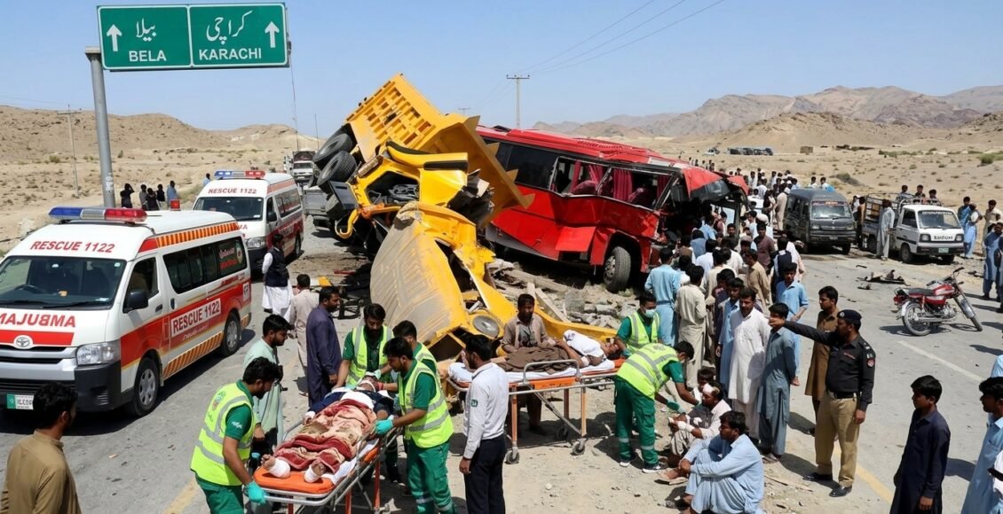 بیلا، بلوچستان کی قومی شاہراہوں پر ایک روز میں 54 ٹریفک حادثات، 74 افراد زخمی اور ایک جاں بحق