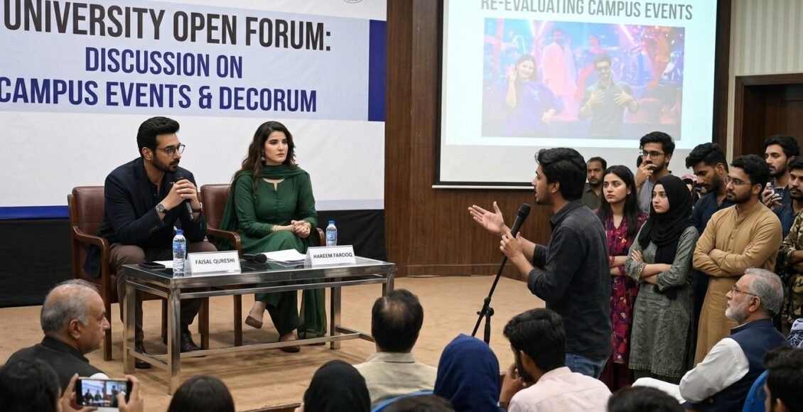 فیصل قریشی اور حریم فاروق کو یونیورسٹی میں ڈانس کرنے پر تنقیدکا سامنا