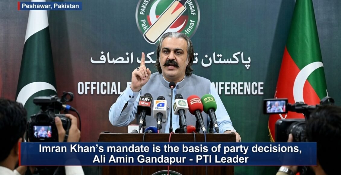 عمران خان کا مینڈیٹ ہی پارٹی کے فیصلوں کی بنیاد ہے، علی امین گنڈاپور