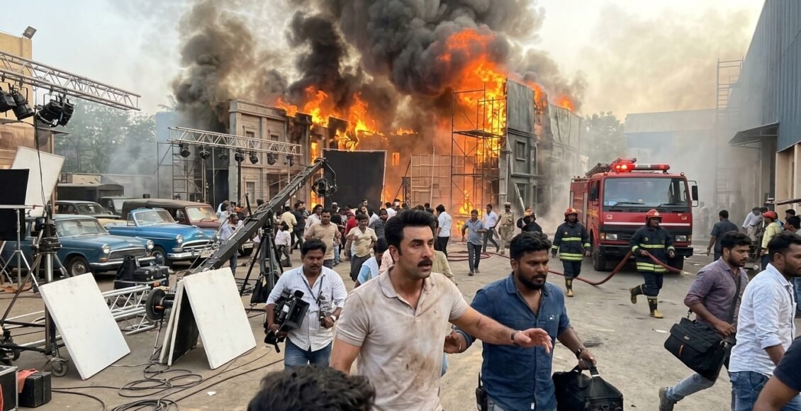 ممبئی: رنبیر کپور کی فلم کے سیٹ پر گ لگ گئی