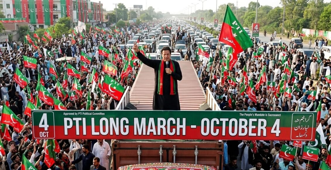 پی ٹی آئی سیاسی کمیٹی نے 4 اکتوبر کے لانگ مارچ کی منظوری دے دی