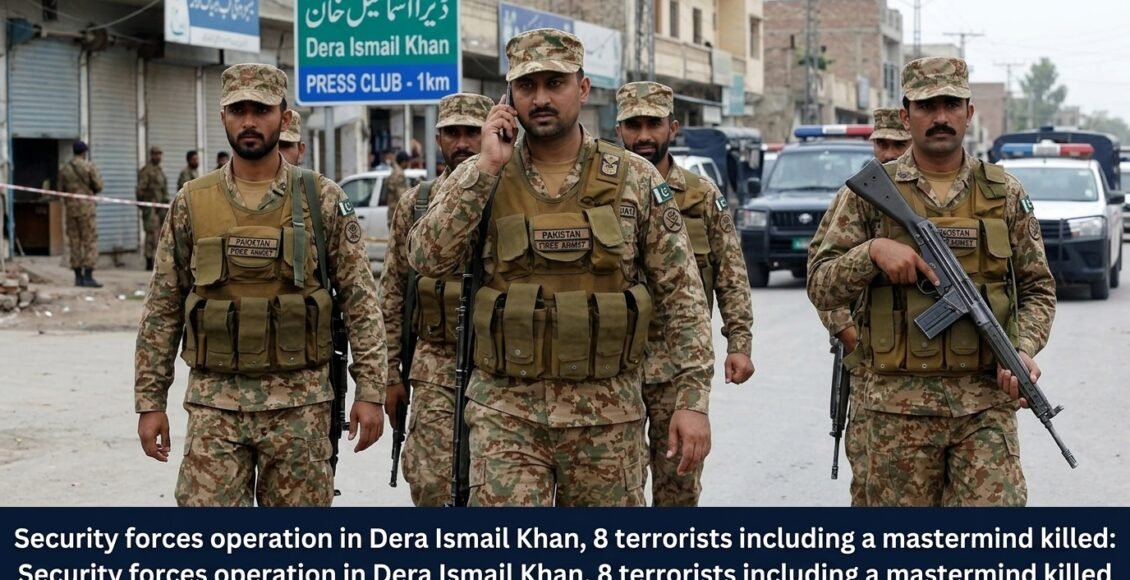 ڈیرہ اسماعیل خان میں سکیورٹی فورسز کی کارروائی، سرغنہ سمیت 8 دہشت گرد ہلاک