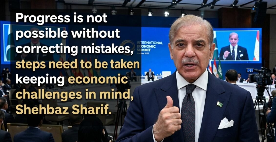 غلطیاں ٹھیک کئے بغیر ترقی ممکن نہیں، معاشی چیلنجز کو مدنظر رکھ کر اقدامات کی ضرورت ہے، شہبازشریف