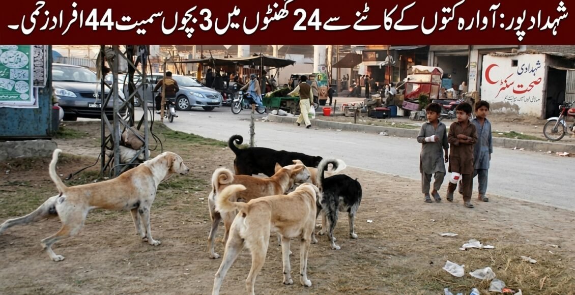 شہدادپور،گزشتہ 24 گھنٹوں میں پاگل کتوں کے کاٹنے سے 3 بچوں سمیت 44 افراد زخمی