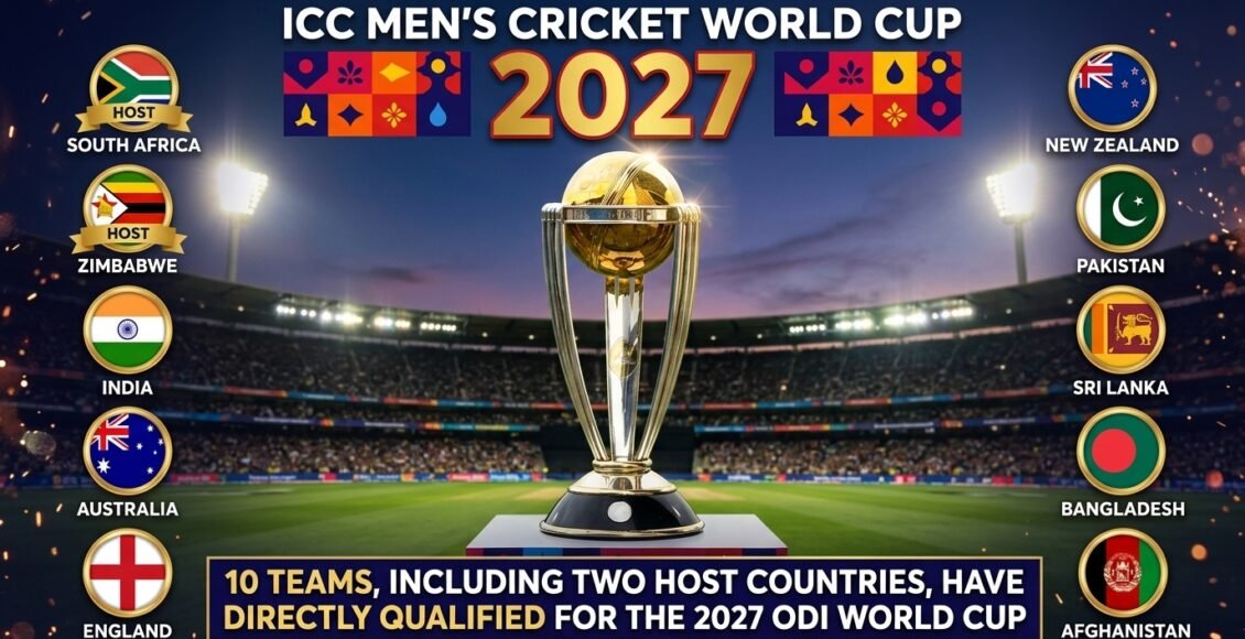 ون ڈے ورلڈکپ 2027 میں دو میزبان ممالک سمیت 10 ٹیموں نے براہ راست رسائی حاصل کرلی